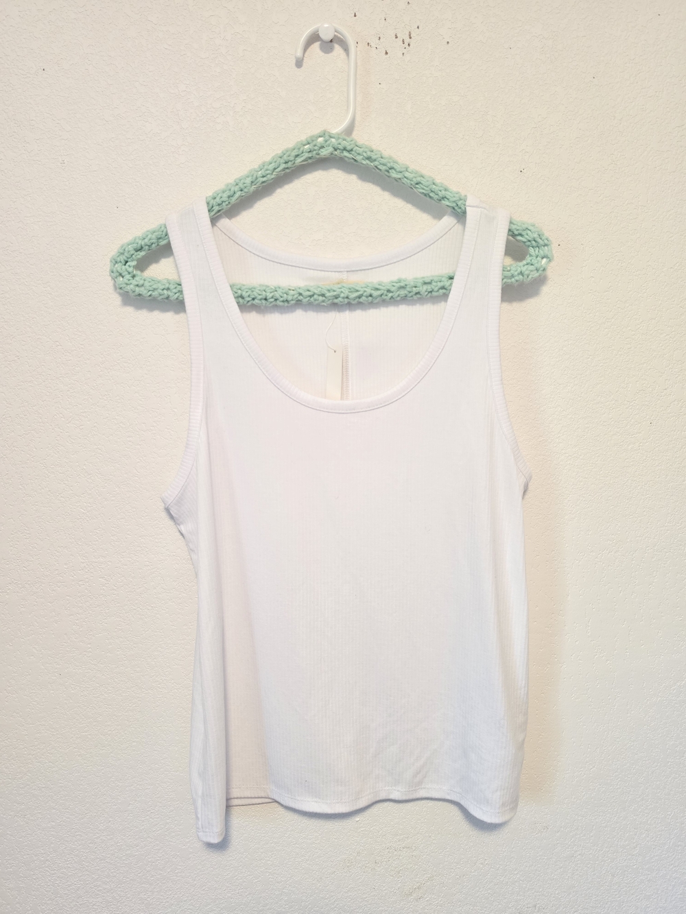 Madewell White Ribbed Scoop Neck Tank Womens Size XL New With Tags